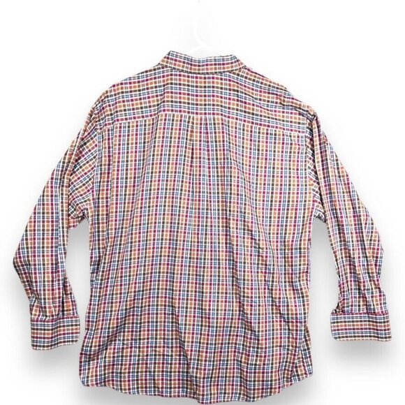 Peter Millar Collection Mens Size XL 100% Cotton Button Down Multi Plaid Shirt - Picture 2 of 9
